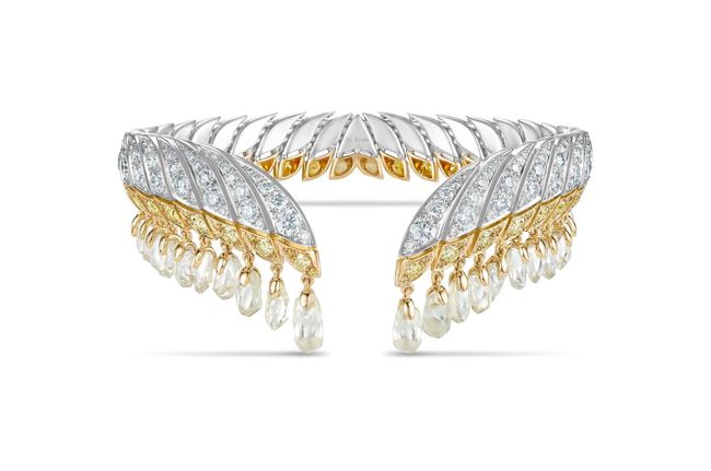 De Beers Jewellers du bracelet Nefertiti en or, diamants blancs et diamants jaunes