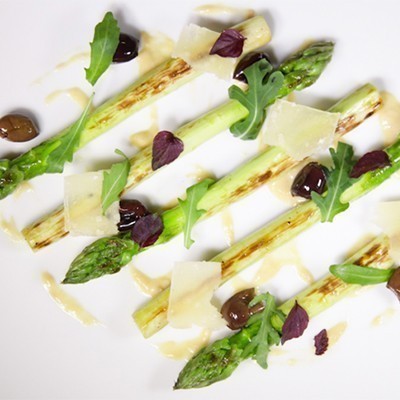 asperges vertes et olives