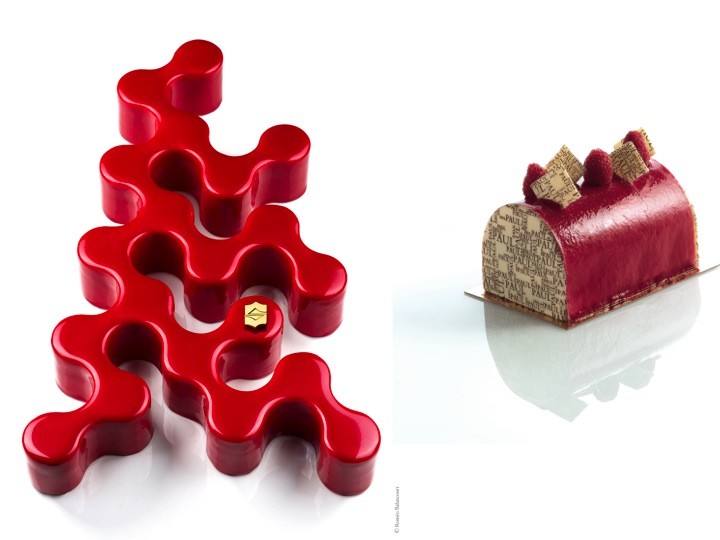 buche rouge et or