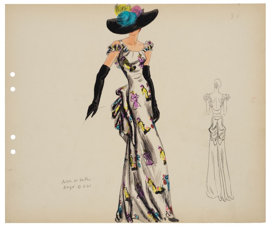 Dessin de collection  Été 1939 Elsa Schiaparelli