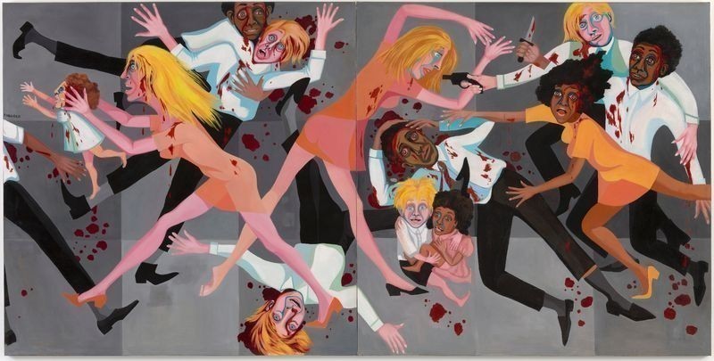 FAITH RINGGOLD : AMERICAN PEOPLE SERIES #20 : DIE, 1967