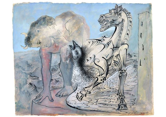 Faune, cheval et oiseau, 5 août 1936 Picasso