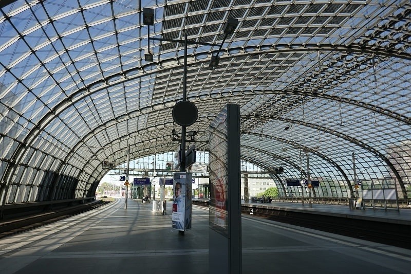 Voyager en train, gare centrale de berlin