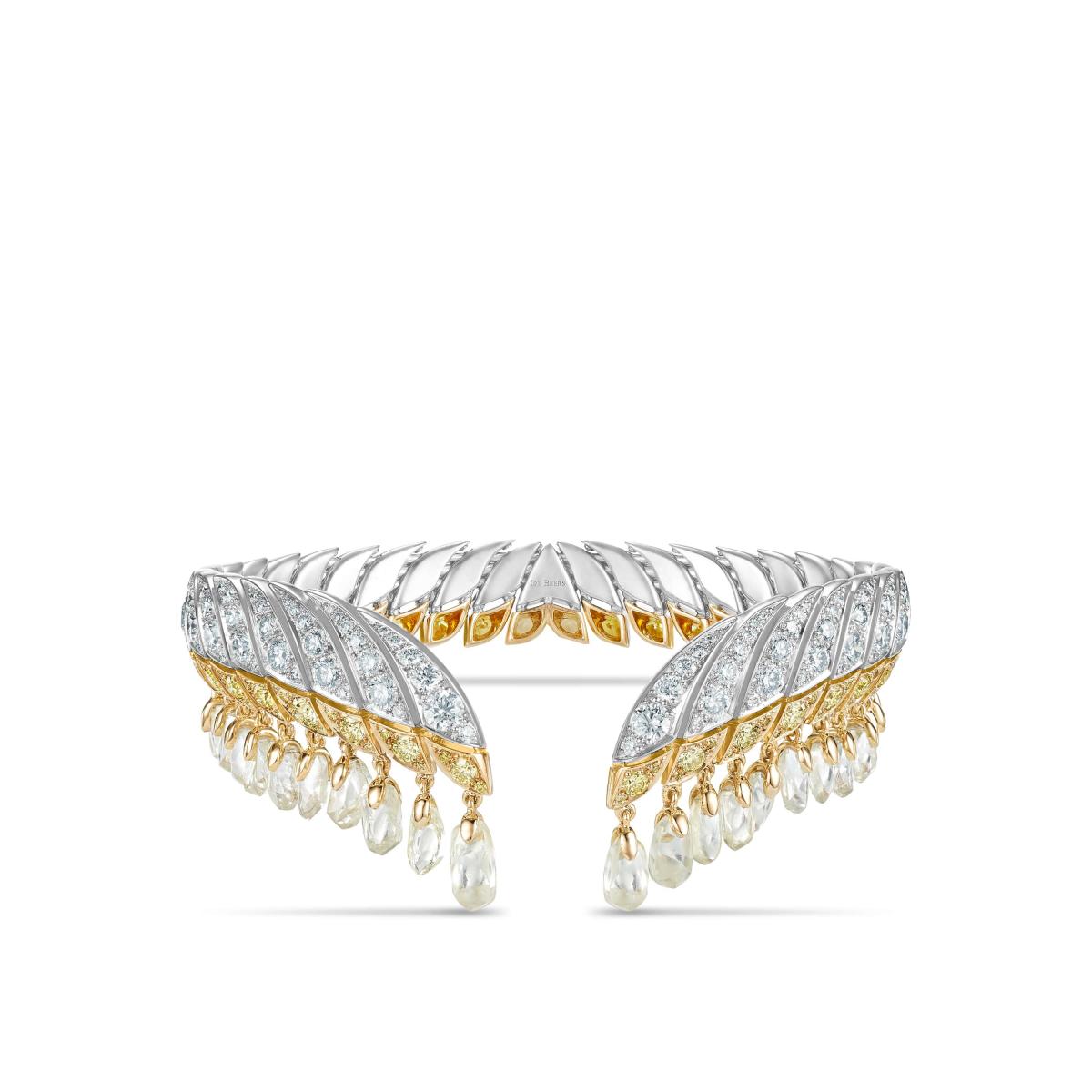 De Beers Jewellers du bracelet Nefertiti en or, diamants blancs et diamants jaunes