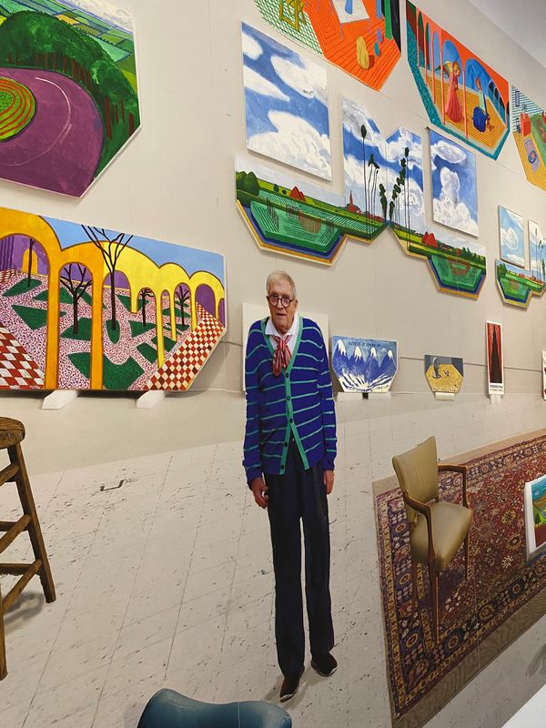 Vue des salles de l’exposition David Hockney: Collection de la Tate, 2023. Photo CB